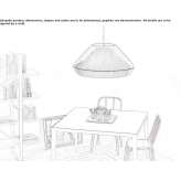 Fabric hanging lamp Horjul