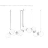 Lampa wisząca LED z dmuchanego szkła Mielan