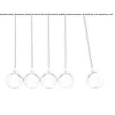 LED hanging lamp made of glass and steel McGehee