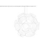 Ręcznie robiona lampa wisząca z forniru drewnianego Bath