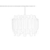 Handmade hanging lamp made of wooden veneer Wawa
