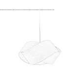 Handmade hanging lamp made of wooden veneer Vagos