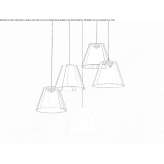 LED hanging lamp made of polycarbonate Torrioni