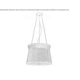 LED hanging lamp made of synthetic fiber Imamoglu