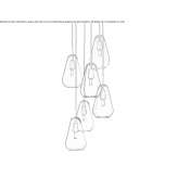 Pendant lamp made of blown glass Nobsa