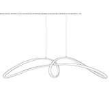 Aluminum LED hanging lamp Valva