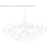 Lampa wisząca LED z dmuchanego szkła Hetzles