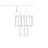 LED chandelier made of aluminum and acrylic Wurzen