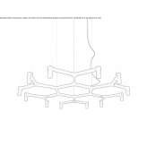 Pendant lamp made of die-cast aluminum Oliena