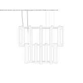 LED chandelier made of aluminum and acrylic Wurzen