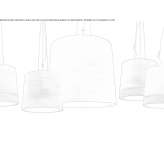 Handmade hanging lamp made of canvas Shilovo