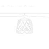 Outdoor LED hanging lamp on a cable Ticha