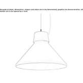 Aluminum hanging lamp Guaimaro