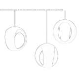 LED hanging lamp made of resin Arara