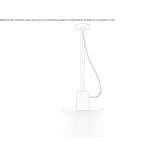 Metal hanging lamp with a polyester shade Czyzew