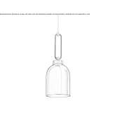 LED hanging lamp made of blown glass Koeflach