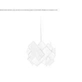 Handmade hanging lamp made of wooden veneer Avrille
