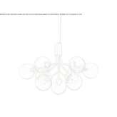 Lampa wisząca LED z dmuchanego szkła Hetzles