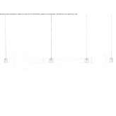 LED hanging lamp made of blown glass Naturno