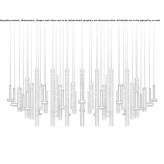 LED hanging lamp made of glass and aluminum Carden