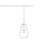 Pendant lamp made of blown glass Nobsa