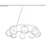 LED hanging lamp made of blown glass Harbury