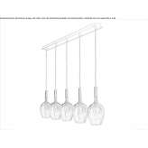 Lampa wisząca LED z dmuchanego szkła Aquin