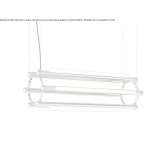 LED hanging lamp made of aluminum and acrylic Wurzen