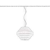 Pendant lamp made of opal glass Boulbon