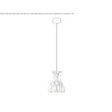 Wooden LED hanging lamp Reze