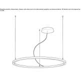 Aluminiowa lampa wisząca LED Manaria