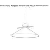 Hanging lamp made of painted metal Berriat