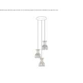 Wooden LED hanging lamp Reze
