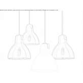 LED hanging lamp made of glass and steel Omacha
