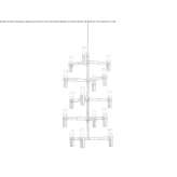 Chandelier made of die-cast aluminum Oliena