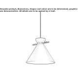 Lampa wisząca z malowanego metalu Berriat