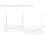 Swivel LED hanging lamp made of wood veneer Neerkant