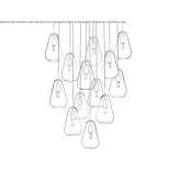 Pendant lamp made of blown glass Nobsa