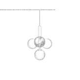 Pendant lamp made of blown glass Harbury