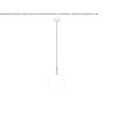 Hanging lamp made of glass and aluminum Mojave