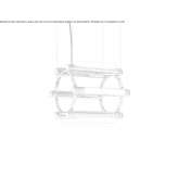 LED hanging lamp made of aluminum and acrylic Wurzen