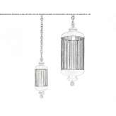 LED hanging lamp made of metal and glass Lalueza