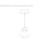 Regulowana lampa wisząca LED z dmuchanego szkła Onex