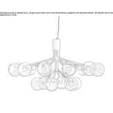 Lampa wisząca LED z dmuchanego szkła Hetzles