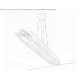 LED hanging lamp made of glass and steel Nydek