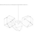 Metalowa lampa wisząca Mielan