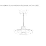 Regulowana lampa wisząca LED z dmuchanego szkła Onex