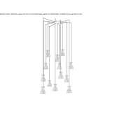 Wooden LED hanging lamp Reze
