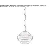 Pendant lamp made of opal glass Boulbon