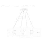LED chandelier made of alabaster Piedras